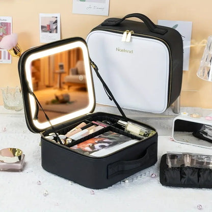 ORGANIZADOR DE MAQUILLAJE CON LUZ Y ESPEJO  ¡MAQUILLAJE PERFECTO! (F)