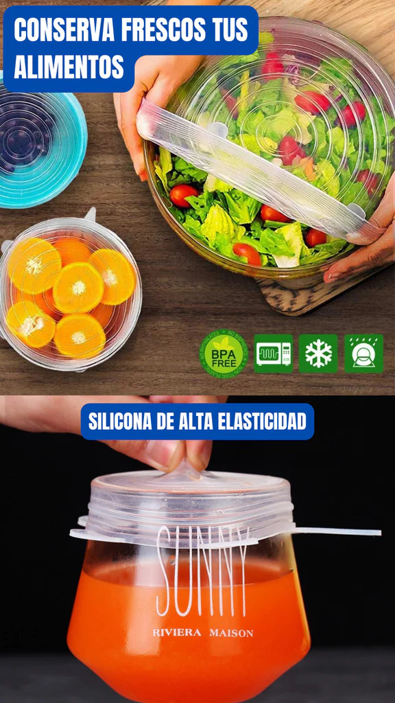 Tapas de Silicona Reutilizables